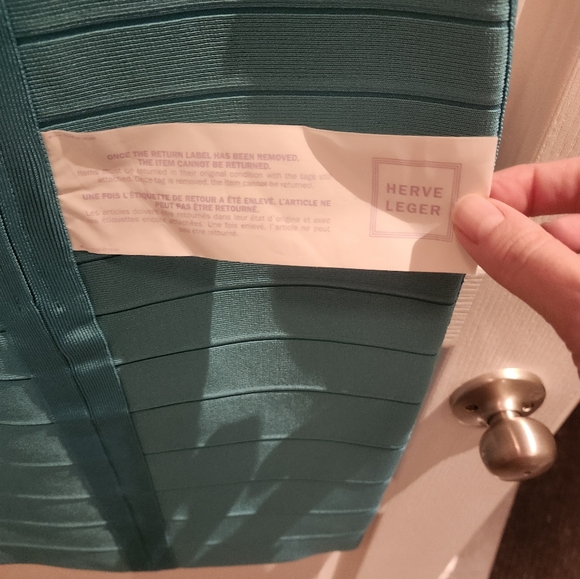 Herve Leger Teal NWT Bandage Dress size S - Picture 12 of 14